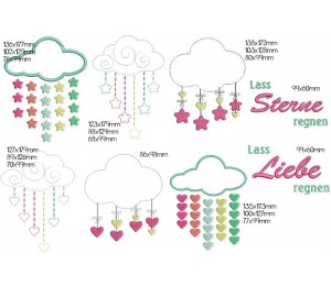 Stickserie - Lass Liebe regnen